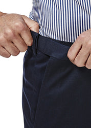 Haggar Mens Classic fit Dress Pants 34 / 32 Navy Blue Solid