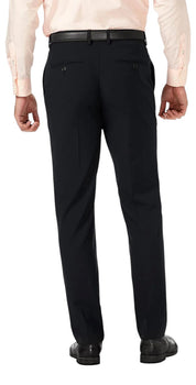 Haggar Mens Classic fit Dress Pants 38 / 29 Black Solid