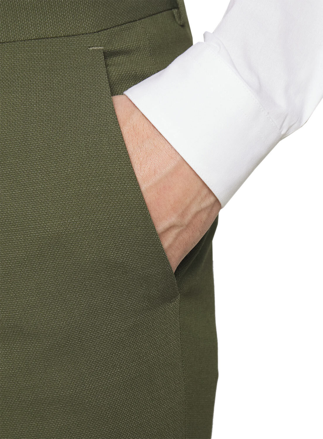 Hugo Boss Mens Wool Extra-Slim fit Dress Pants 32 Army Green Solid
