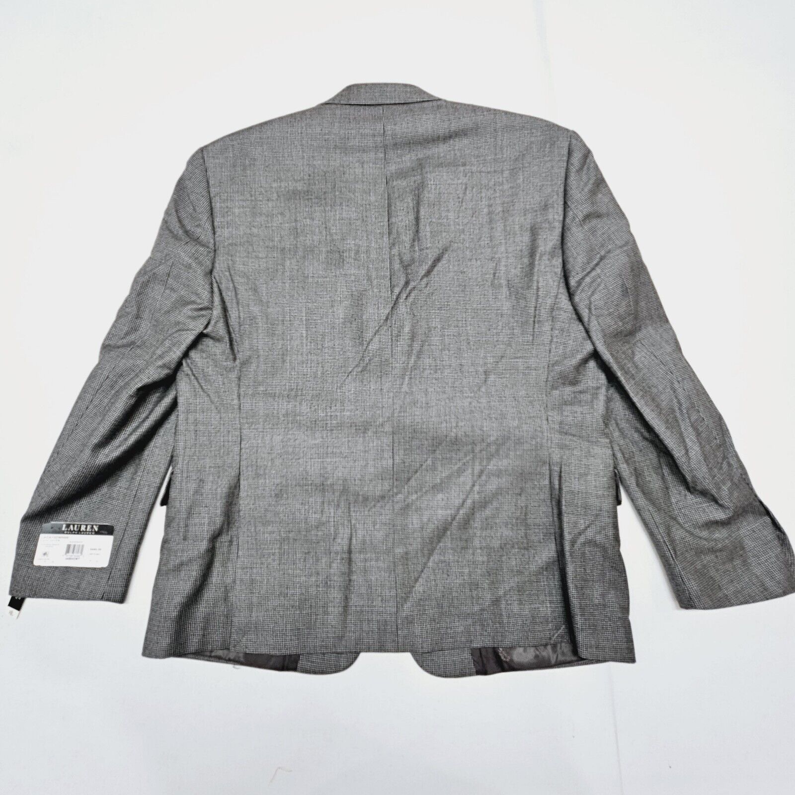 Lauren Ralph Lauren Mens Wool Flannel Classic-Fit 38R BlackWhite