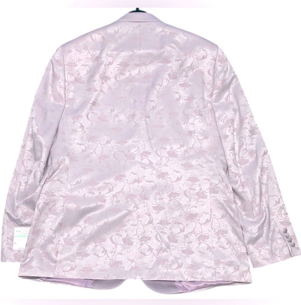 Alfani Mens Slim fit Suit Jacket Blazer 40 R Pink Floral Stretch