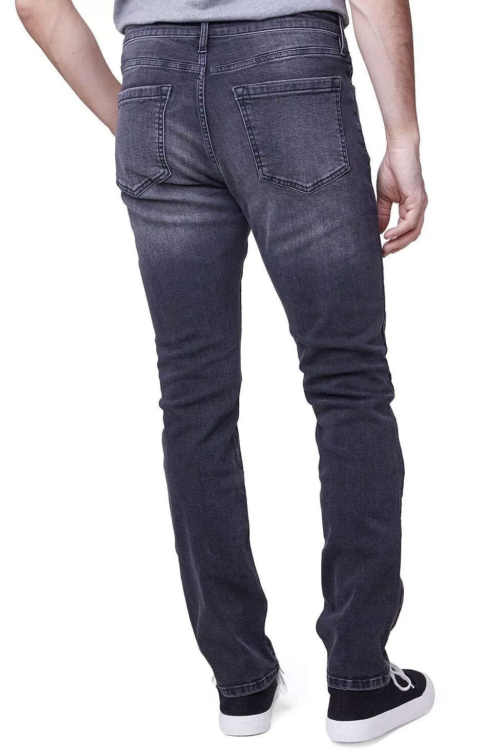 Lazer Mens Mid Rise Destroyed Slim Fit Jeans Dark Blue 34 x 32