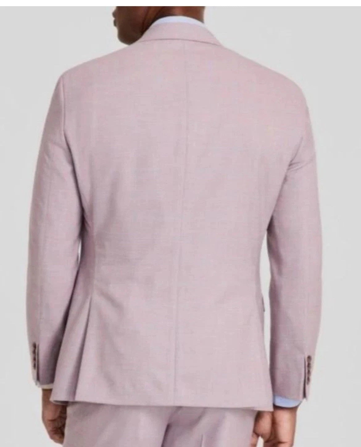 Tayion Mens Regular fit Suit Jacket Blazer 38 R Pink Plaid Stretch