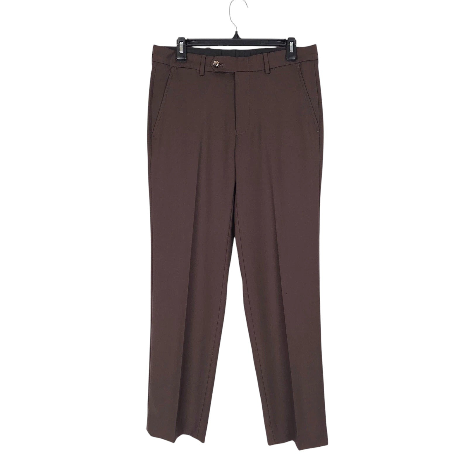 Nautica Mens Modern fit 2 Piece Suit 38 R Pants 32 / 32 Brown Solid