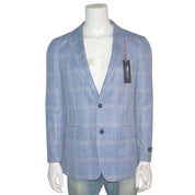 Tommy Hilfiger Mens Modern Fit Sport Coat Blazer 36 R Light Blue Plaid