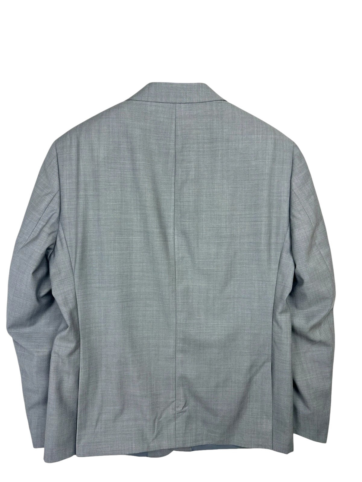 Calvin Klein Mens Slim fit Sport Coat Blazer 44 L Light Grey Solid Stretch Wool