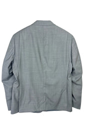 Calvin Klein Mens Slim fit Sport Coat Blazer 44 L Light Grey Solid Stretch Wool