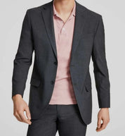 Dkny Mens Modern fit 2 Piece Suit 44 R Pants 37 / 32 Charcoal Gray Solid