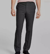 Dkny Mens Modern fit 2 Piece Suit 44 R Pants 37 / 32 Charcoal Gray Solid