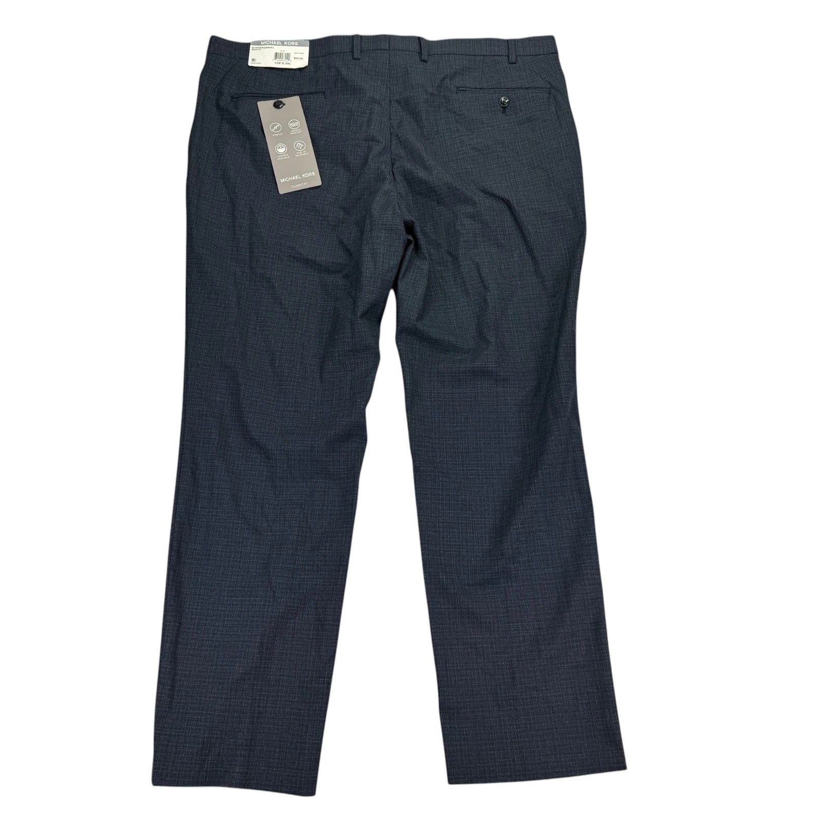 Michael Kors Mens Classic fit Dress Pants 34 / 34 Navy  Blue Check