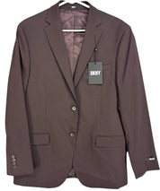 Dkny Mens Modern fit 2 Piece Suit 38 R Pants 31 / 32 Dark Berry Red Solid
