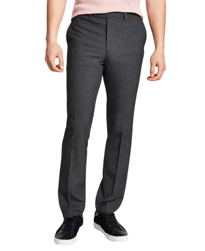 Dkny Mens Modern fit 2 Piece Suit 40 S / 33 Waist Charcoal Grey Solid Stretch