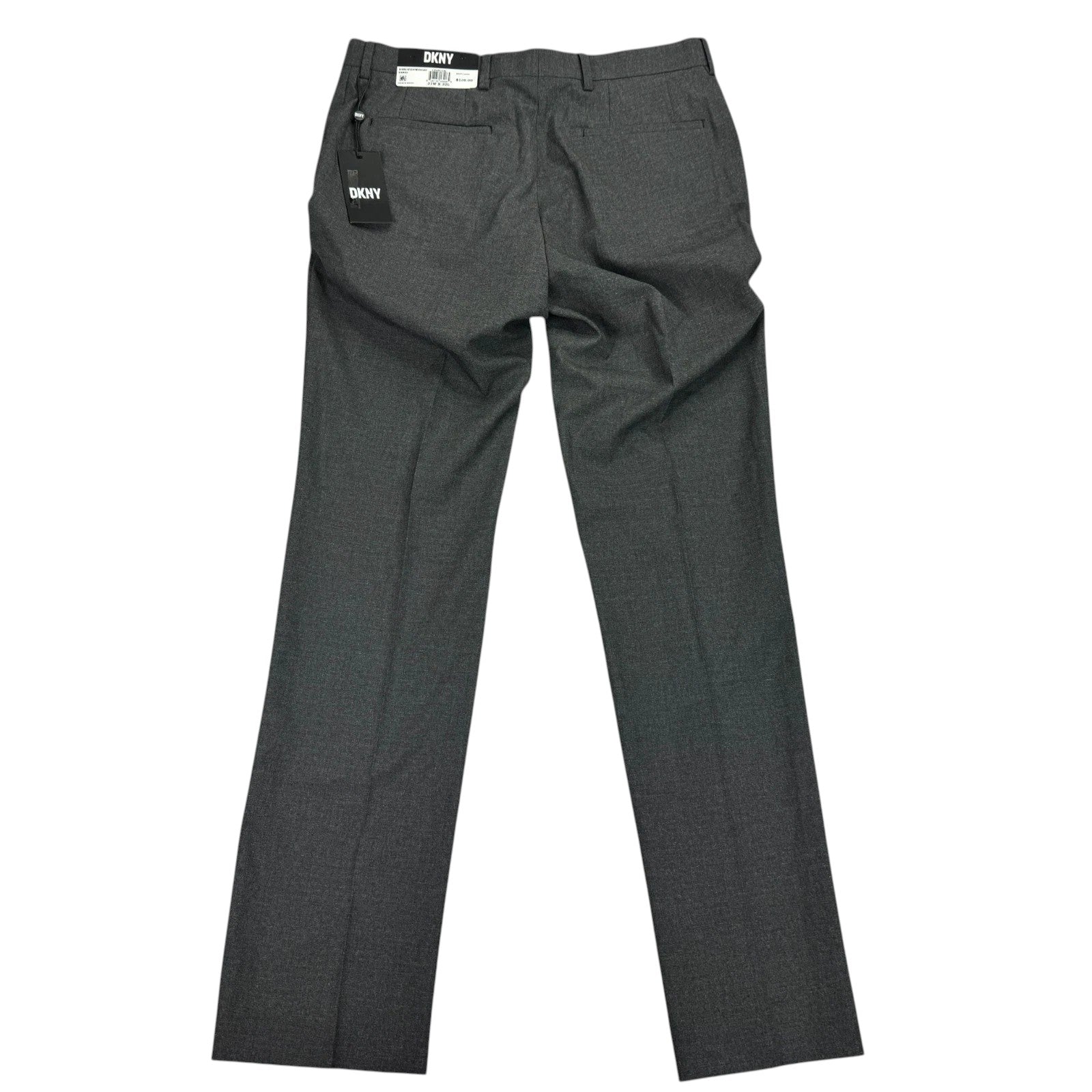 Dkny Mens Modern fit 2 Piece Suit 40 S / 33 Waist Charcoal Grey Solid Stretch