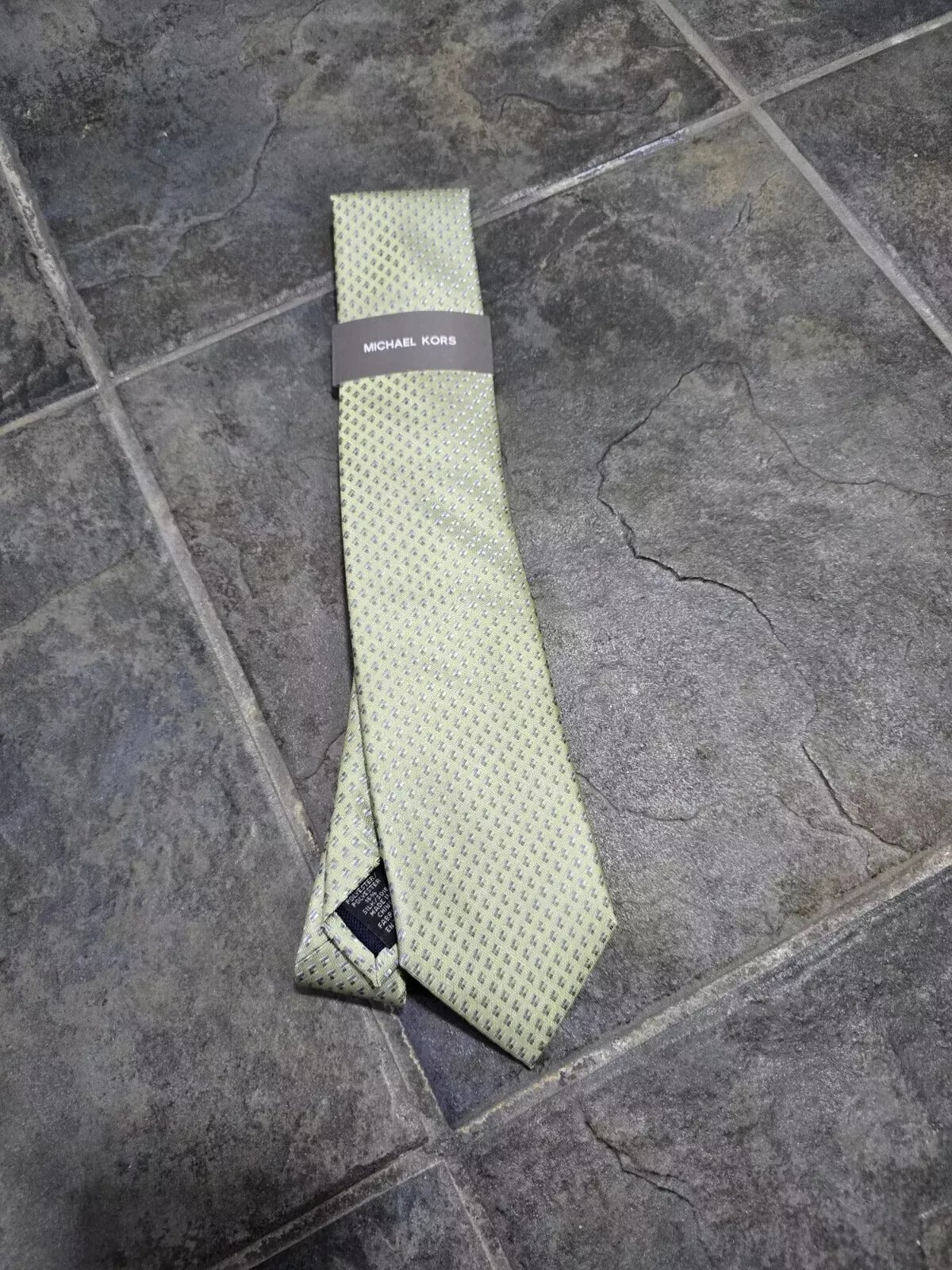 Michael Kors Men's Marion Neat Tie Light Pastal Green Necktie