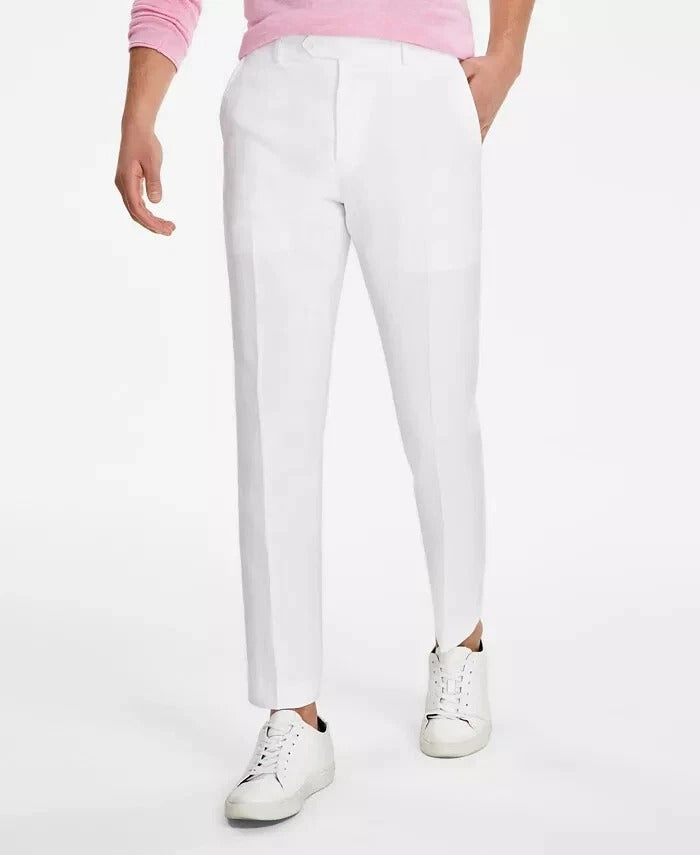 Tommy Hilfiger Mens Modern fit Dress Pants 36 / 30 White Solid