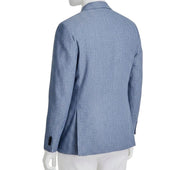 Tommy Hilfiger Mens Modern fit Linen Cotton Sport Coat Blazer 38 R Blue Solid