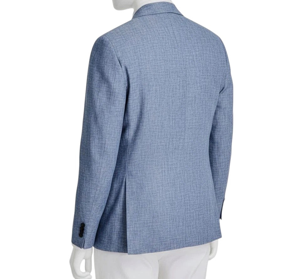 Tommy Hilfiger Mens Modern fit Linen Cotton Sport Coat Blazer 38 R Blue Solid