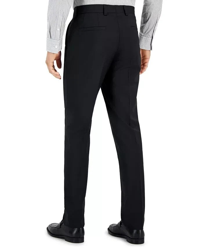 Hugo Boss Mens Modern fit Wool Dress Pants 40 / 32 Black Solid