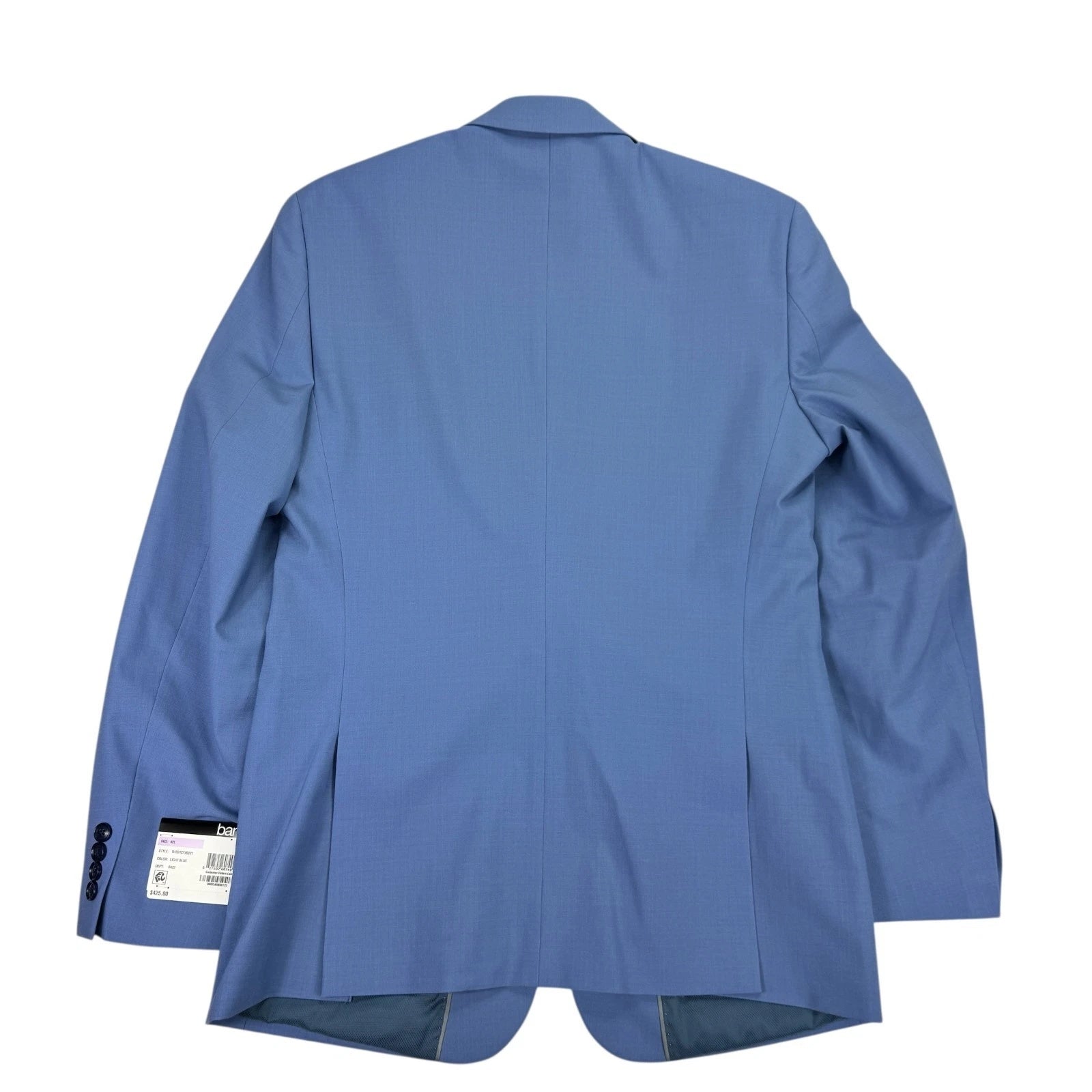 Bar Iii Mens Slim fit Suit Jacket Blazer 40 L Periwinkle Blue Solid Stretch Wool