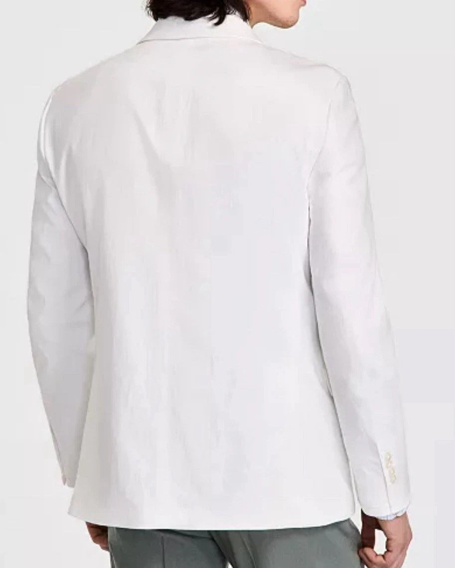 Tommy Hilfiger Mens Modern fit Sport Coat Blazer 42 L White Solid