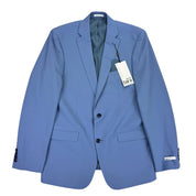 Bar Iii Mens Slim fit Suit Jacket Blazer 44 L Blue Solid Stretch Wool