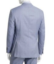 Michael Kors Mens Classic fit Suit Jacket Blazer 42 L Light Blue Solid Wool