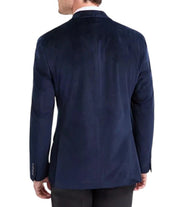 Bar Iii Mens Slim fit Velvet Sport Coat Blazer 36 R Navy Blue Solid Stretch