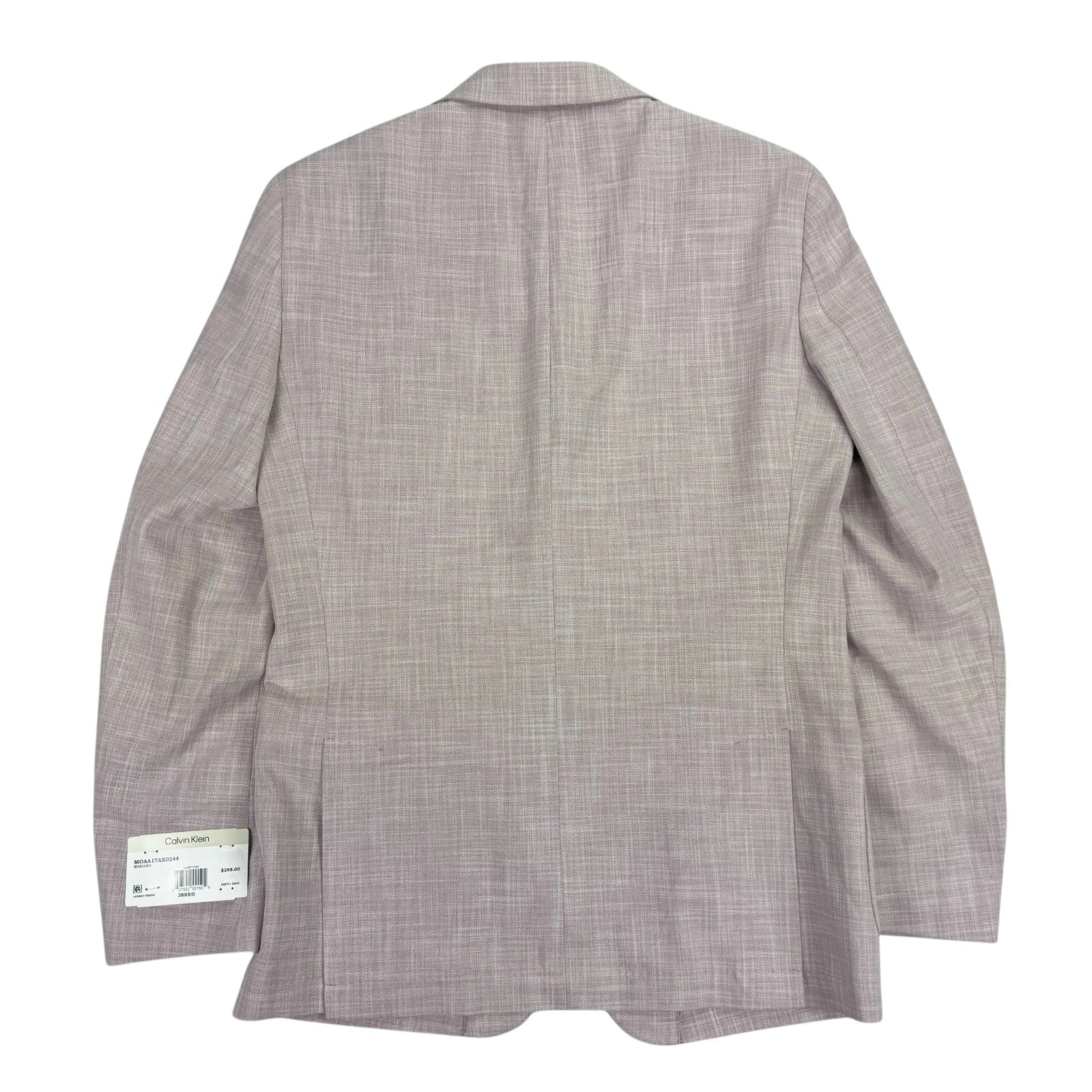 Calvin Klein Mens Slim fit Sport Coat Blazer 36 R Pink Solid Stretch