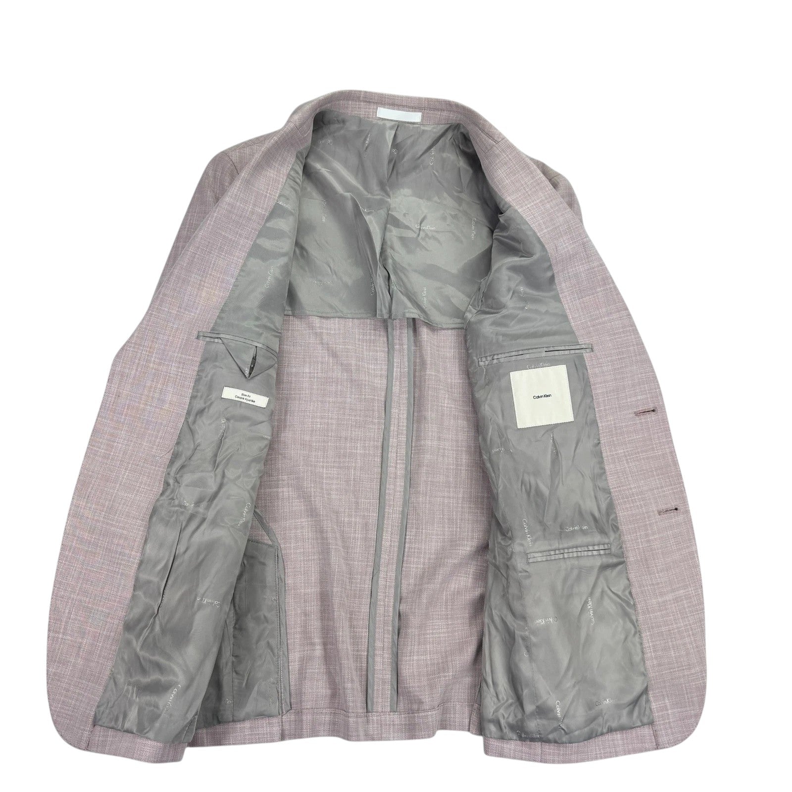 Calvin Klein Mens Slim fit Sport Coat Blazer 34 R Pink Solid
