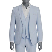 Bar Iii Mens Slim fit Linen Suit Jacket Blazer 40 L Blue Solid Stretch