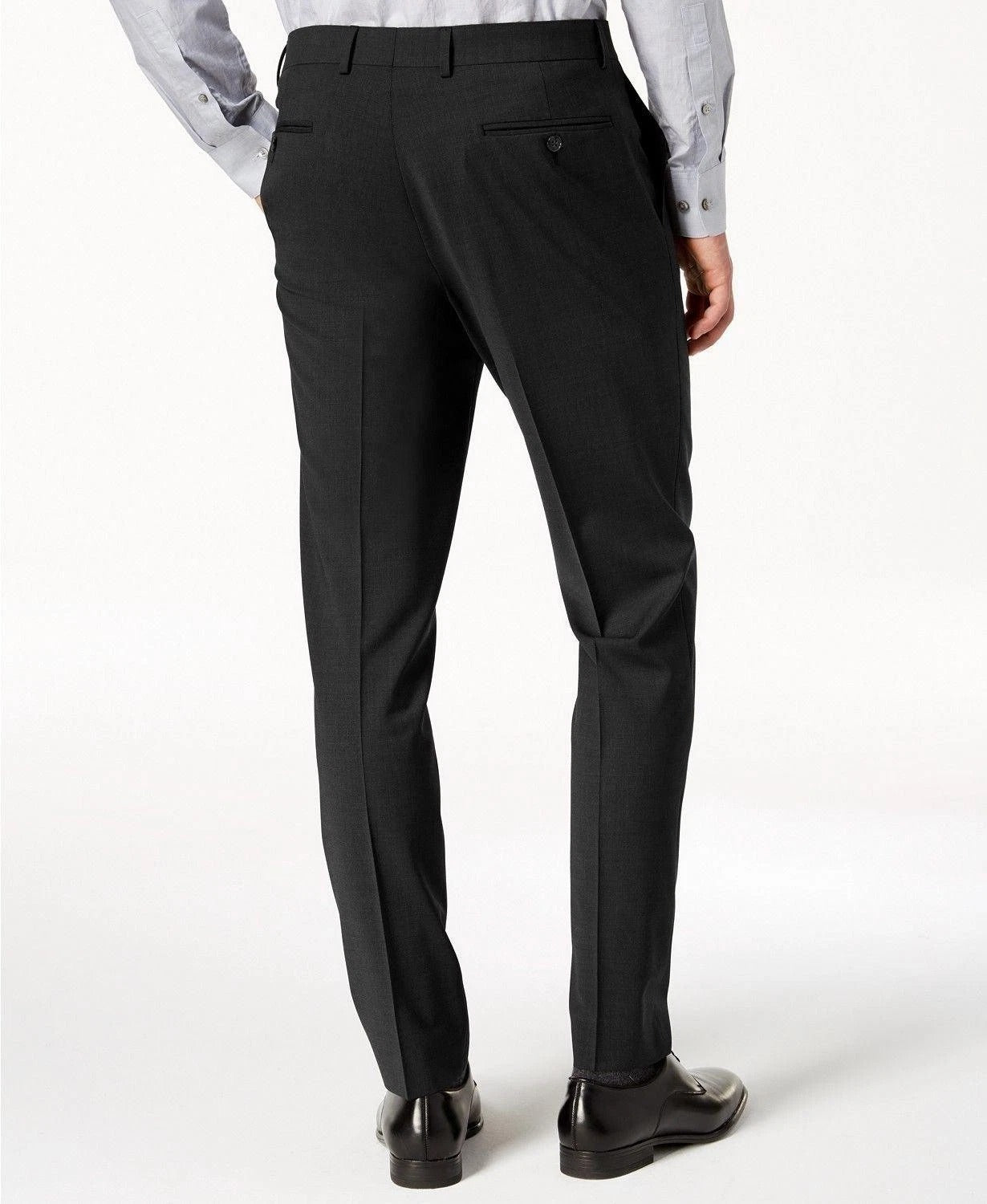 Bar Iii Mens Slim fit Dress Pants 33 / 32 Black Solid