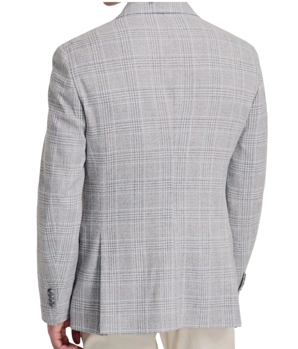 Tommy Hilfiger Mens Modern fit Sport Coat Blazer 46 L Light Gray Plaid