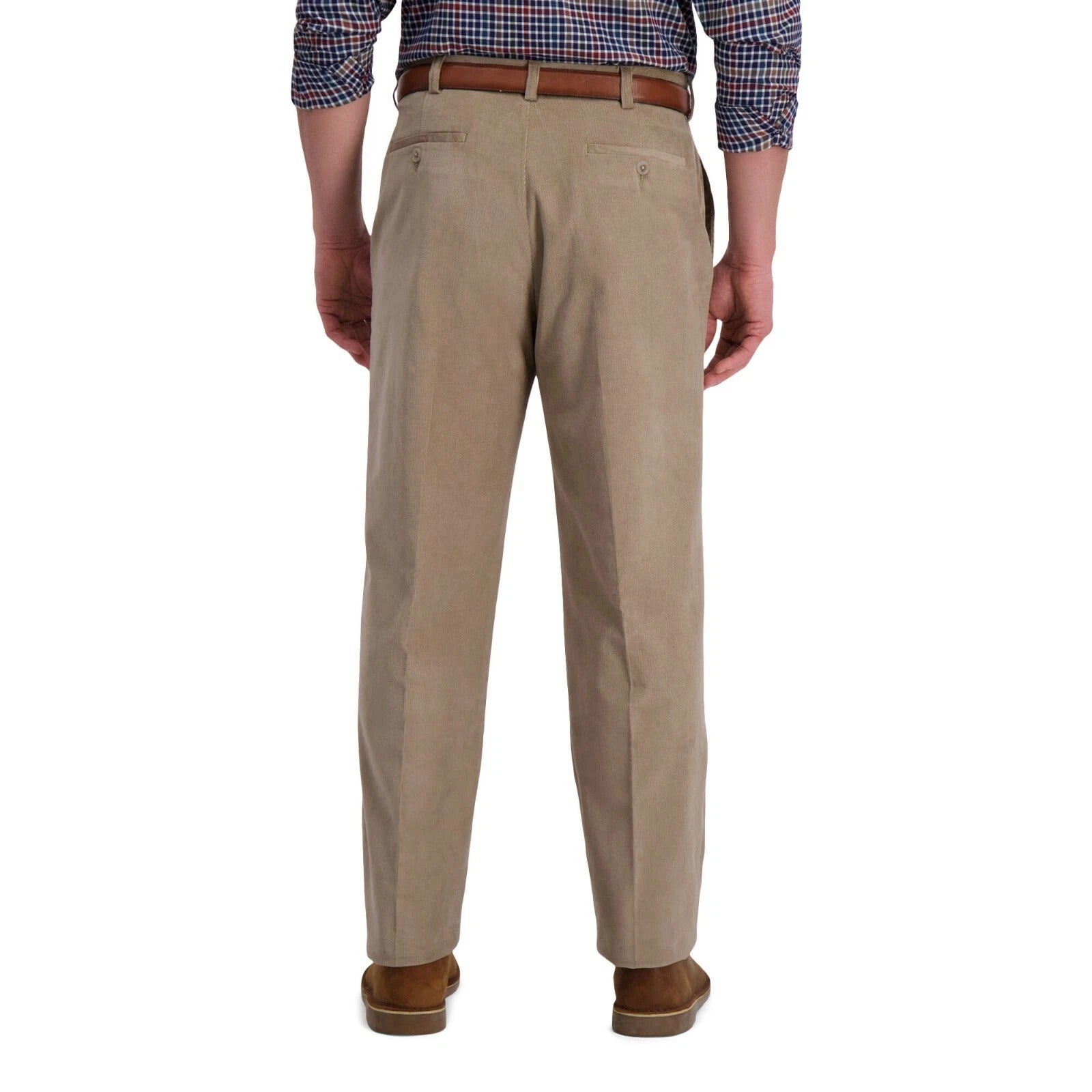 Haggar Mens Classic fit Dress Corduroy Pants 36 / 31 Beige Solid