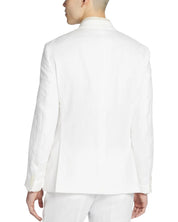 Bar Iii Mens Slim fit Sport Coat Blazer 38 R White Solid Stretch