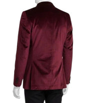 Alfani Mens Slim fit Velvet Sport Coat Blazer 38 S Red Solid