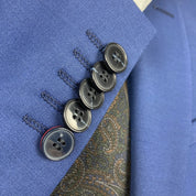Hugo Boss Mens Modern fit Wool Suit Jacket Blazer 42 R Blue Solid Stretch