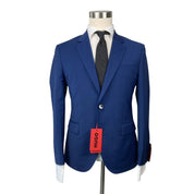 Hugo Boss Mens Modern fit Suit Jacket Blazer 46 R Blue Solid