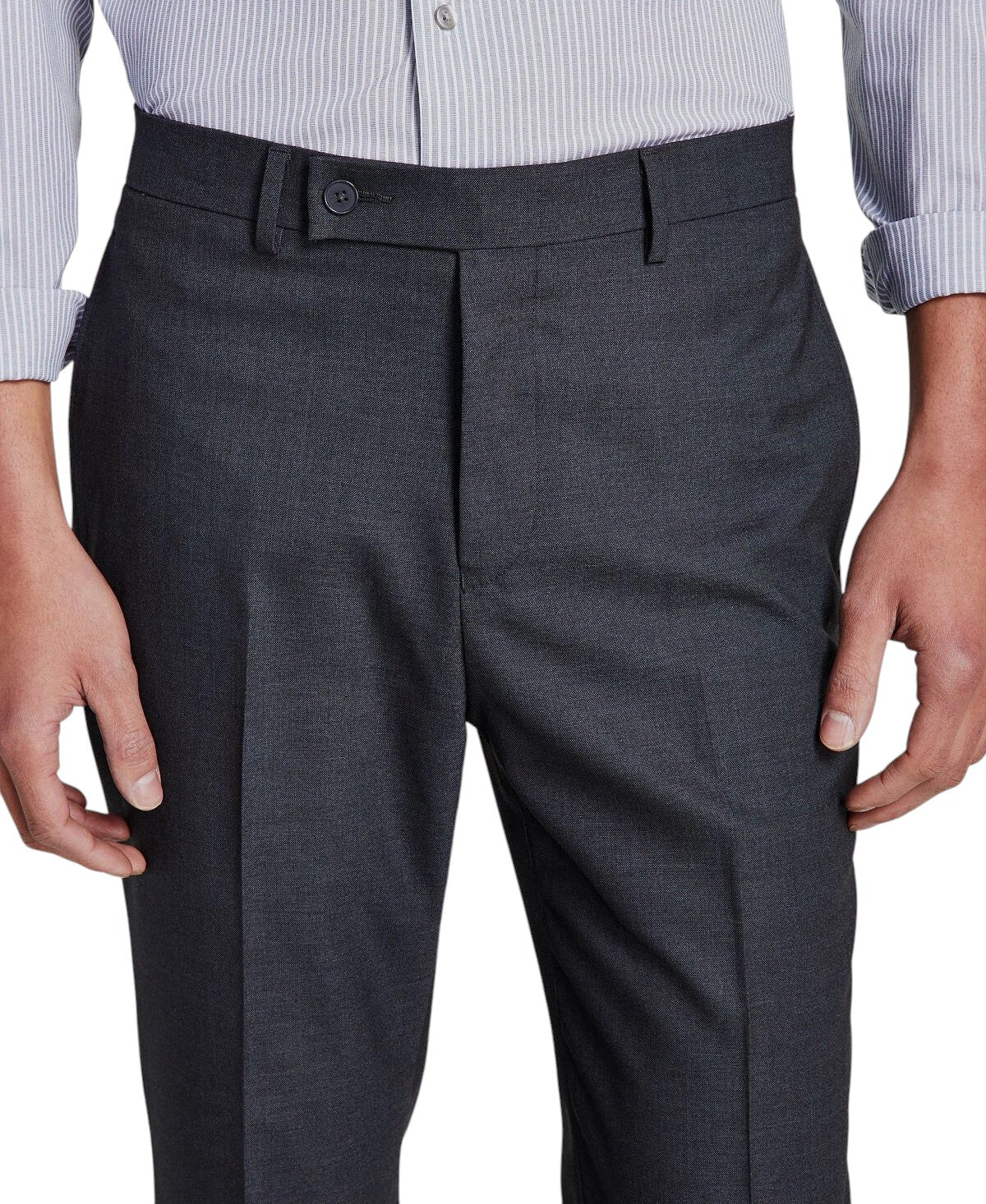 Calvin Klein Mens Slim fit Dress Pants 33 / 34 Dark Gray Solid