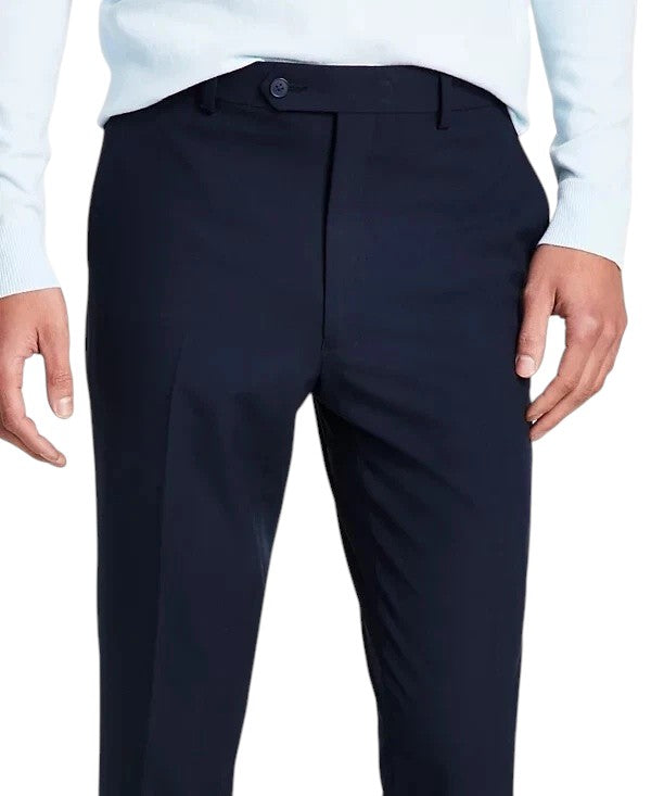 Calvin Klein Mens Skinny fit Dress Pants 31 / 30 Navy Blue Solid
