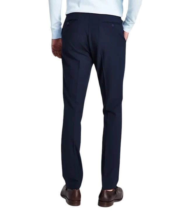 Calvin Klein Mens Skinny fit Dress Pants 36 / 32 Navy Blue Solid