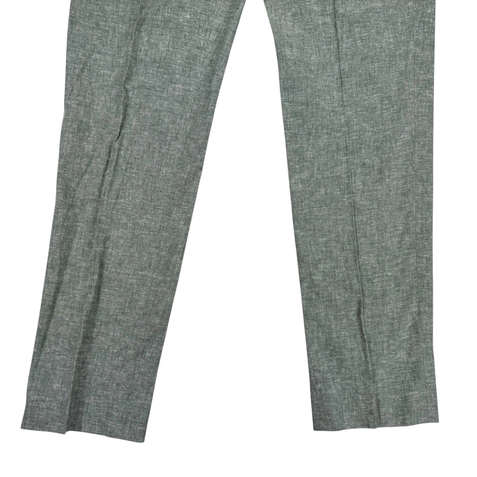Bar Iii Mens Slim fit Dress Pants 30 / 30 Light Green Solid Stretch Linen