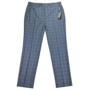 Michael Kors Mens Classic fit Dress Pants 42 / 30 Multi Blue Plaid Stretch Wool