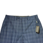 Michael Kors Mens Classic fit Wool Dress Pants 44 / 32 Blue Plaid