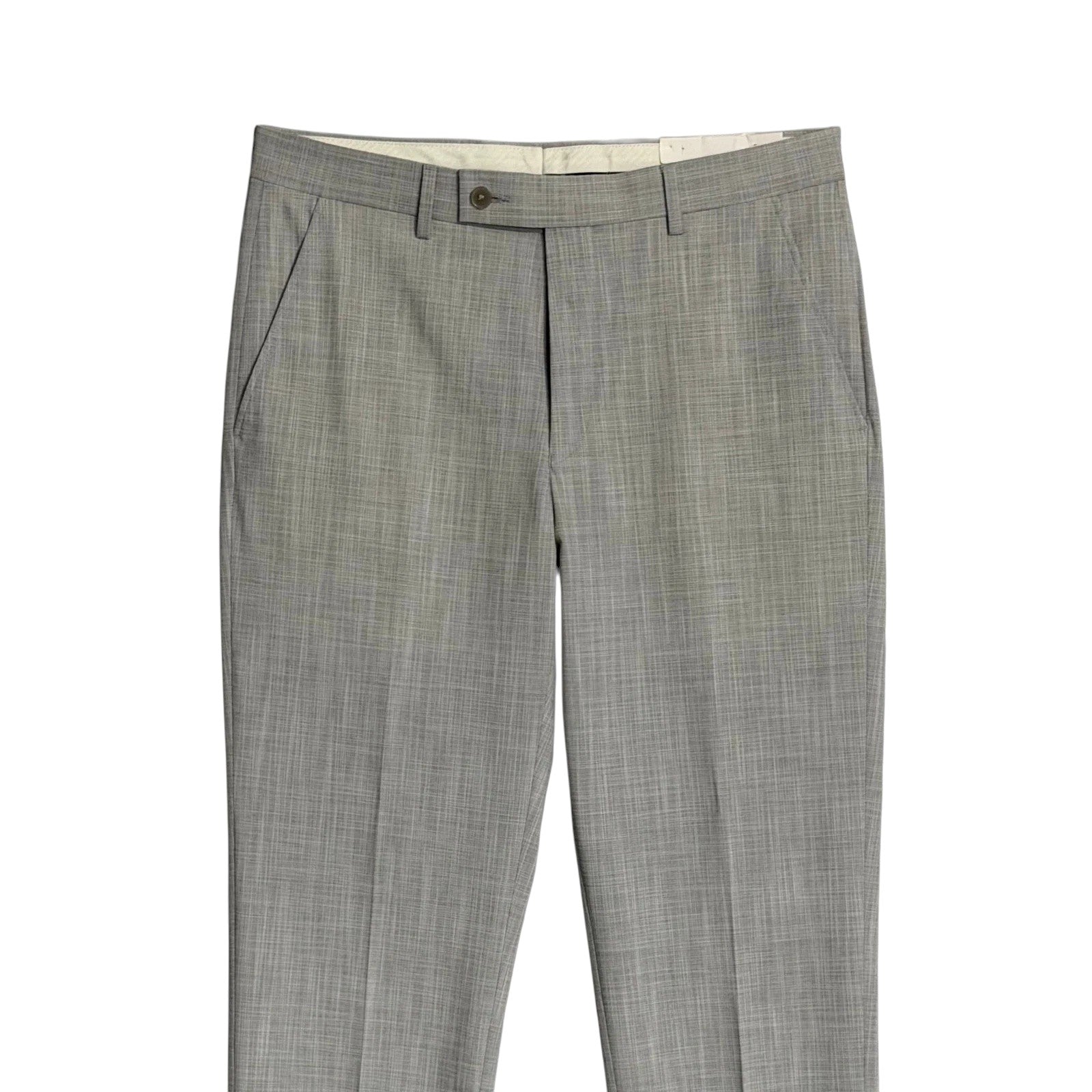 Calvin Klein Mens Slim fit Dress Pants 38 / 32 Light Grey Solid