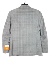 Tallia Men's Slim Fit Wool Sport Coat Blazer Grey Brown 36S Plaid