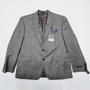 Calvin Klein Mens Check Pattern Tie Silver Necktie