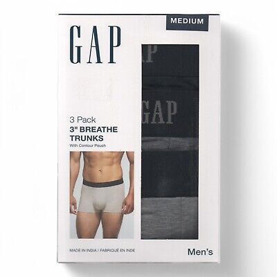 Gap Mens 3 Pack Trunks Underwear Large Multicolor Solid