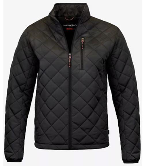 Hawke & Co. Mens Quilted Coat Medium Black Solid