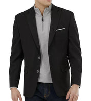 Michael Kors Mens Classic fit Sport Coat Blazer 56 R Black Solid