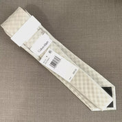 Calvin Klein Mens Check Pattern Tie Silver Necktie